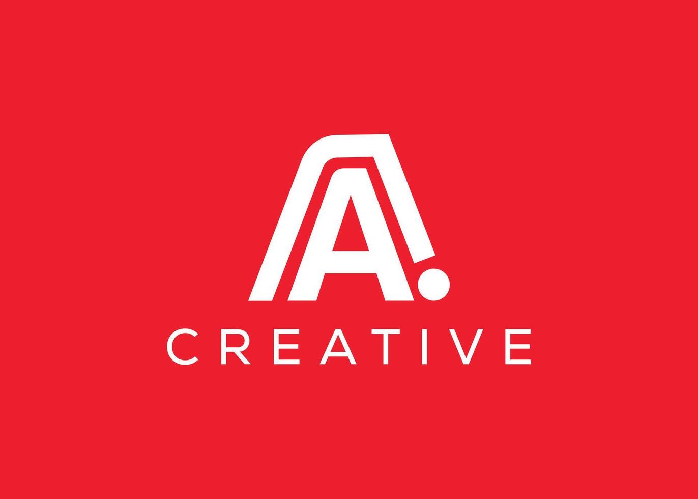 Minimalist letter A vector logo design template