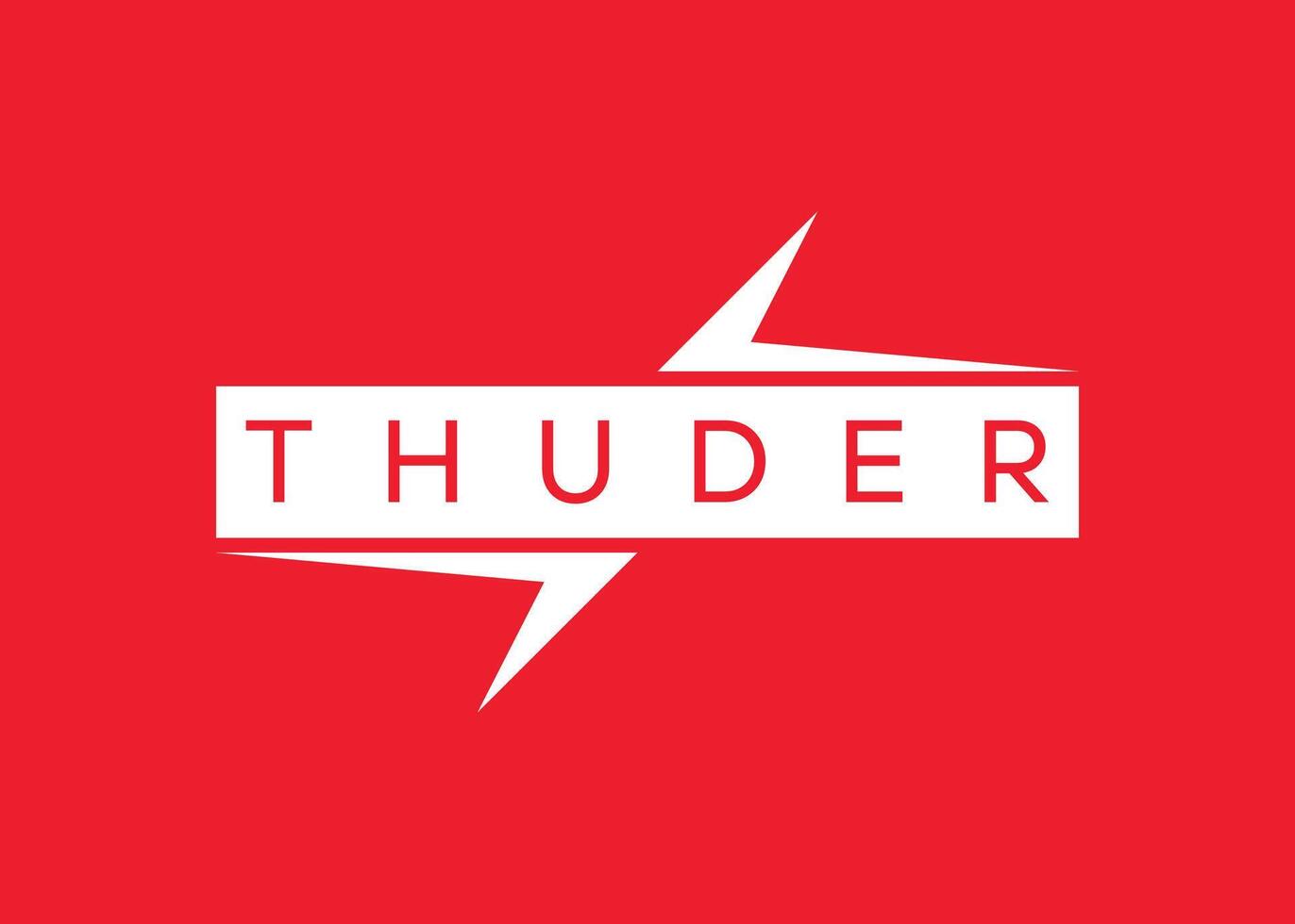 Minimalist Thunder Bolt vector logo design template. Creative modern Thunder logo