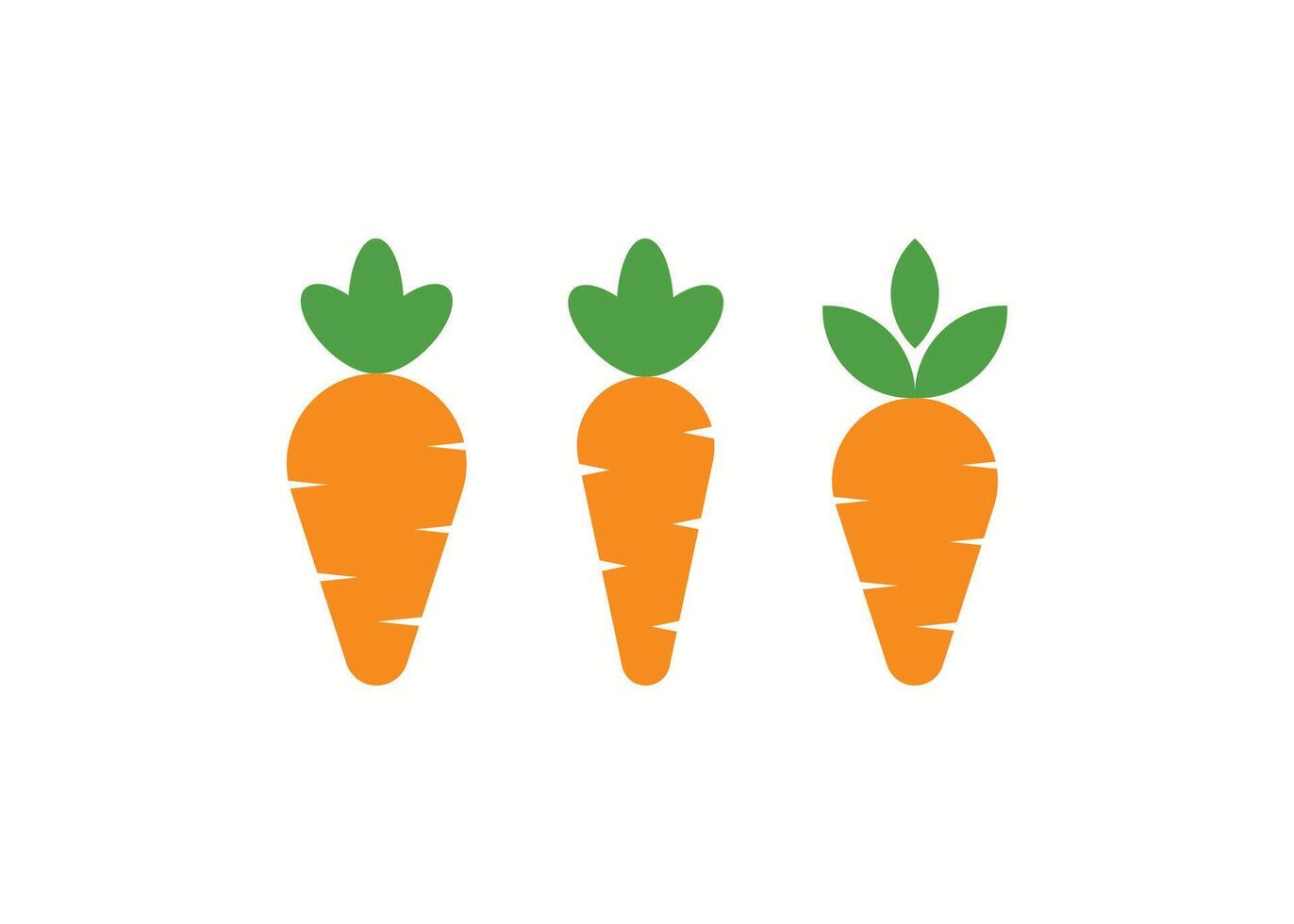 Minimalist Carrot logo design vector template