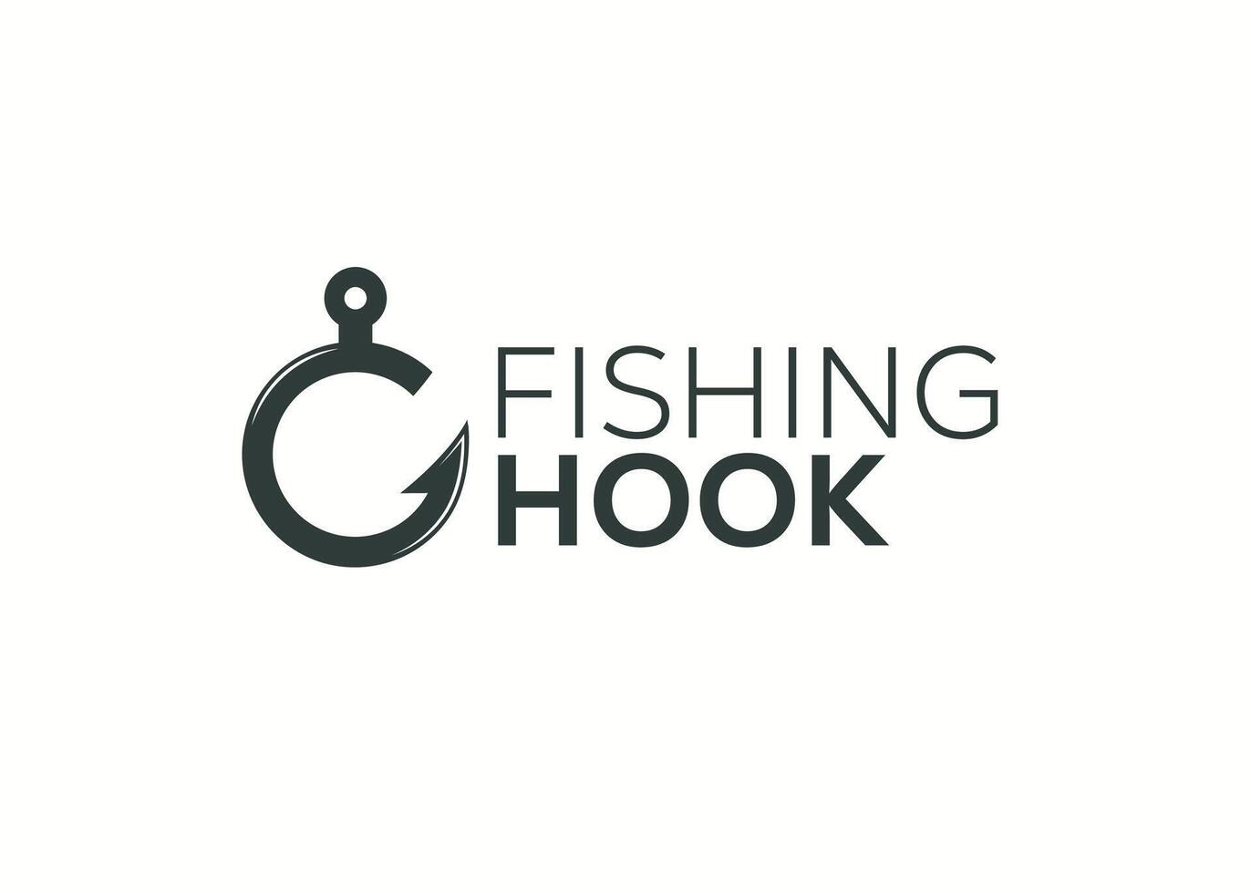 minimalista pescar gancho logo diseño vector modelo. pescar gancho vector ilustración. moderno pescado gancho logo