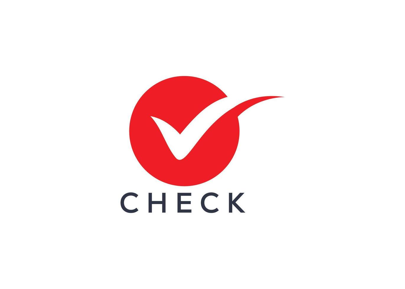 Creative and minimal Check mark logo vector template. Abstract Check logo. Work done logo
