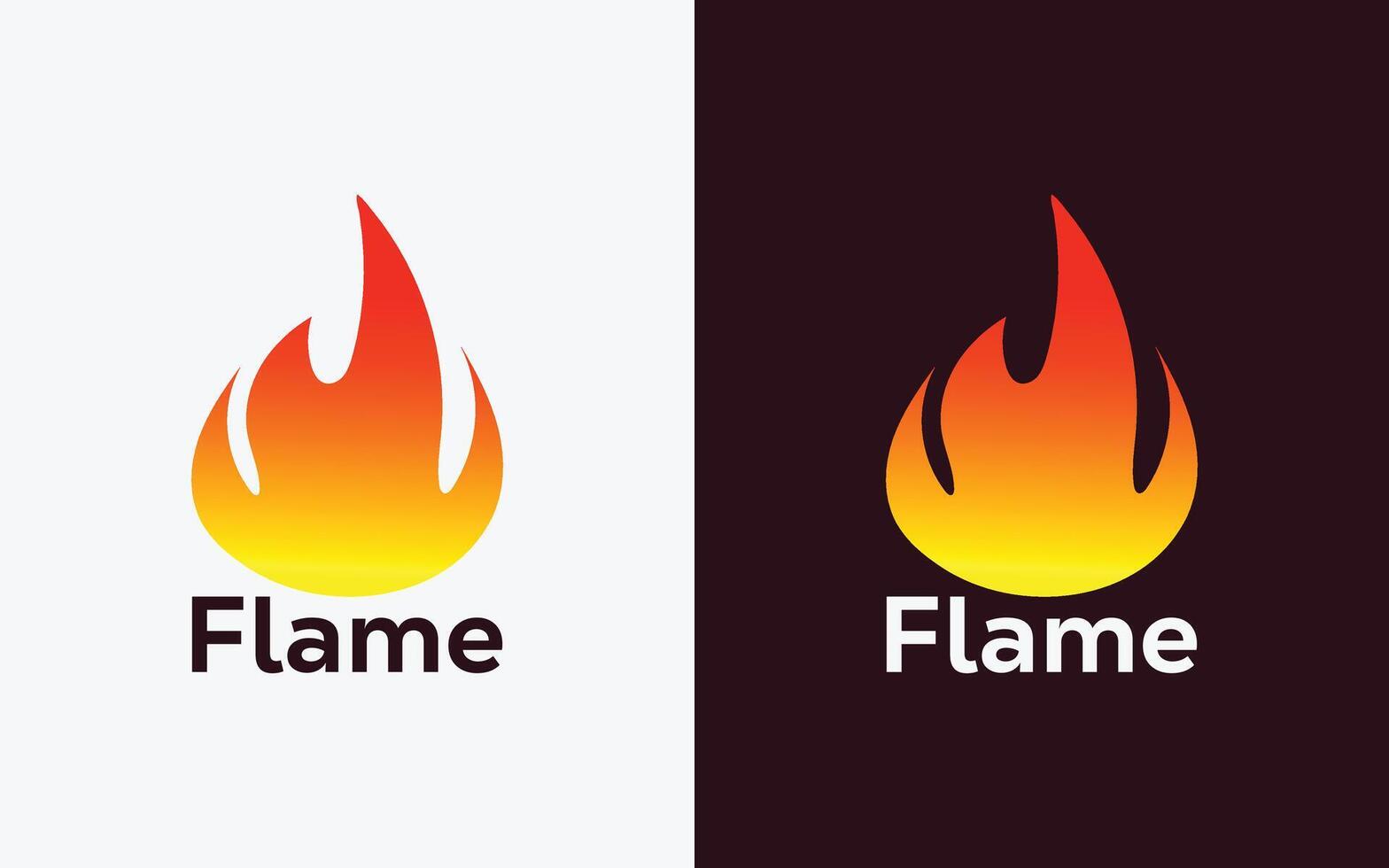 Minimalist Fire Flame logo design vector template. Modern colorful Fire Flame vector. Crest, ingle logo.