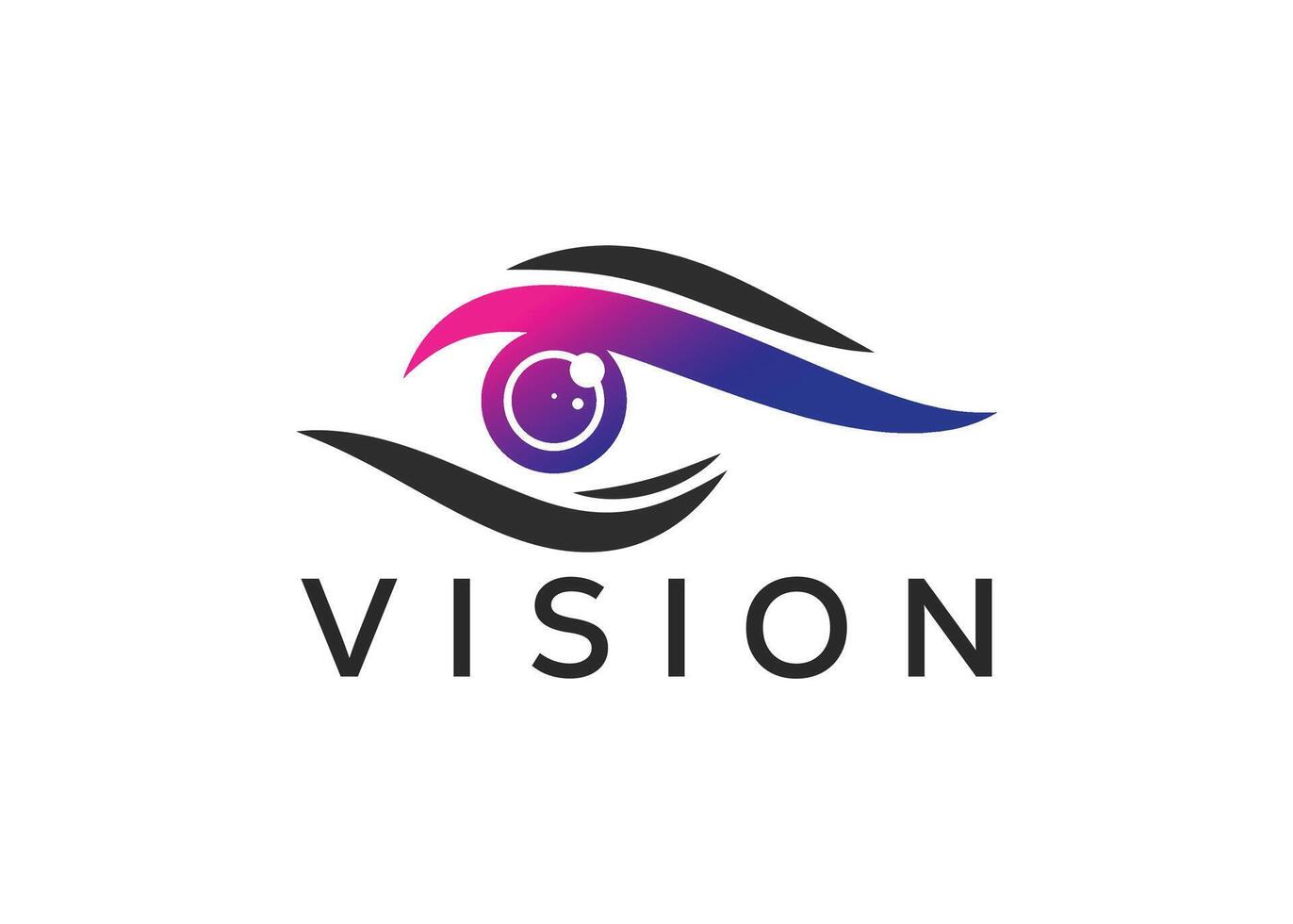 Minimalist vision eye logo design vector template. Modern eye logo. Minimalist style eye logo