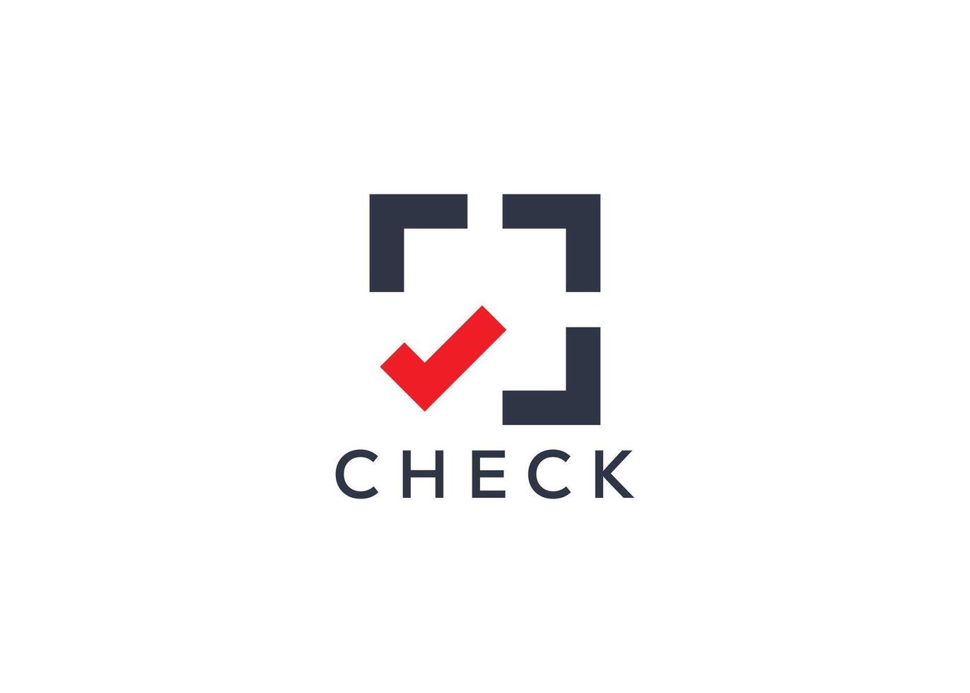 Creative and minimal Check mark logo vector template. Abstract Check logo. Work done logo