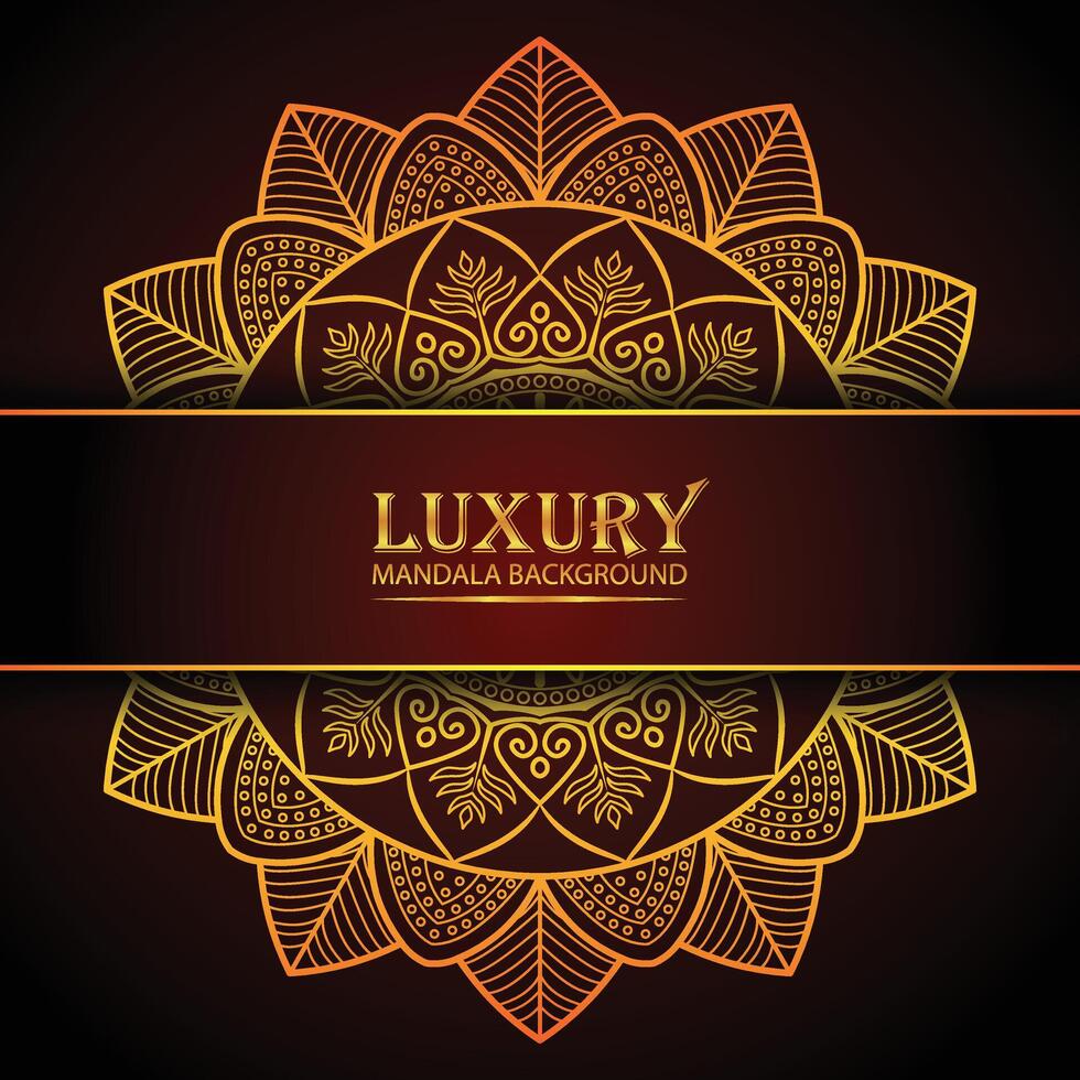 Ornamental Luxury mandala background with golden arabesque pattern vector illustration design.