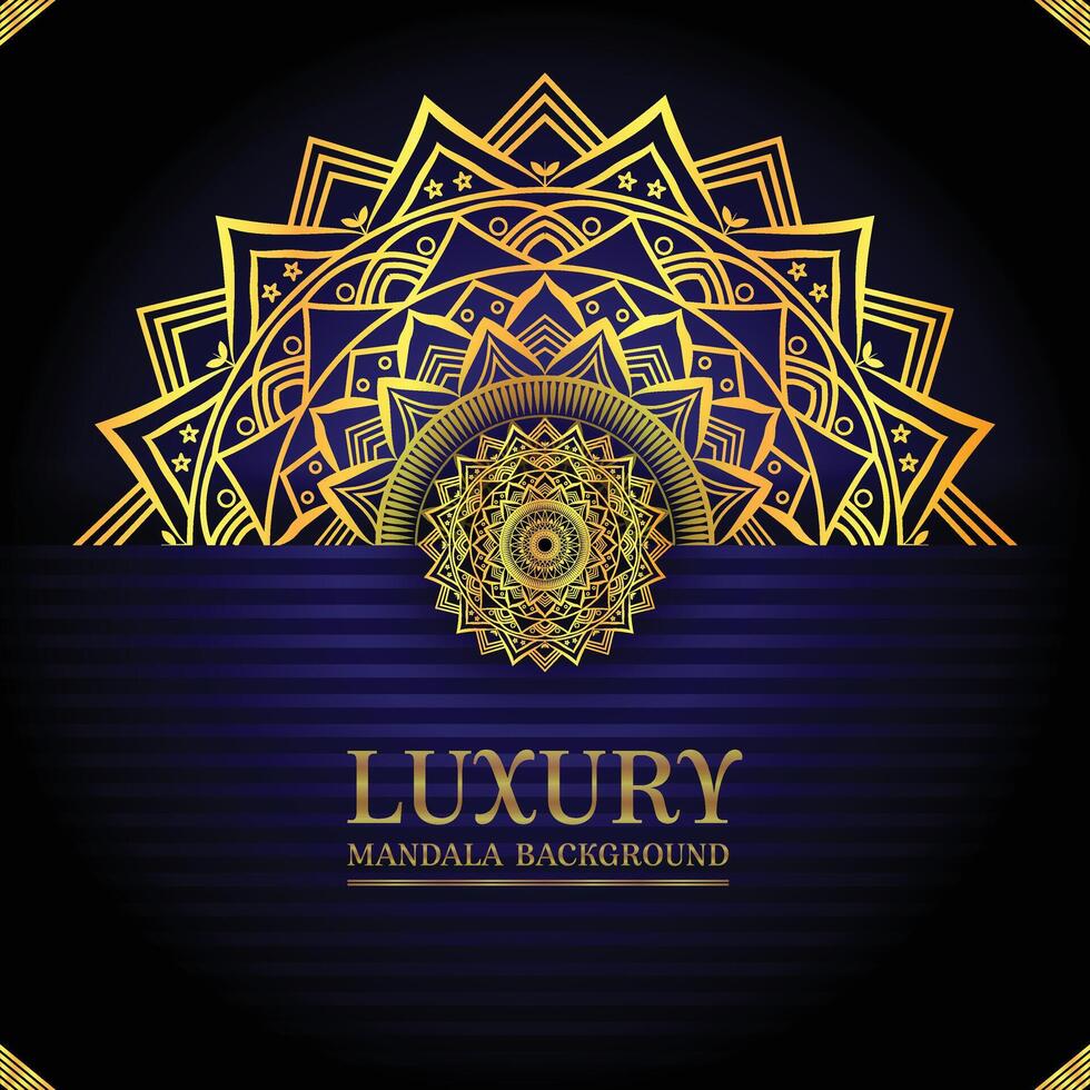 Ornamental Luxury mandala background with golden arabesque pattern vector illustration design.