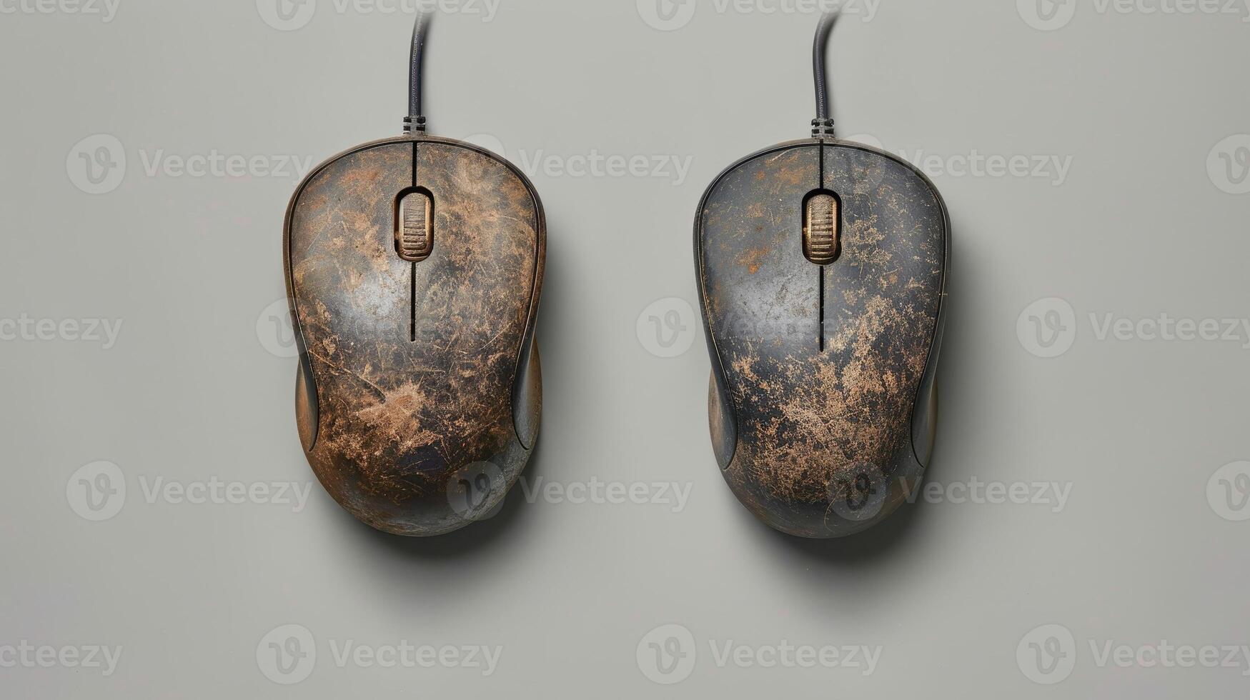 AI generated Cross-Desk Computer Mouse Trick, April Fool's Day Office Spoof photo