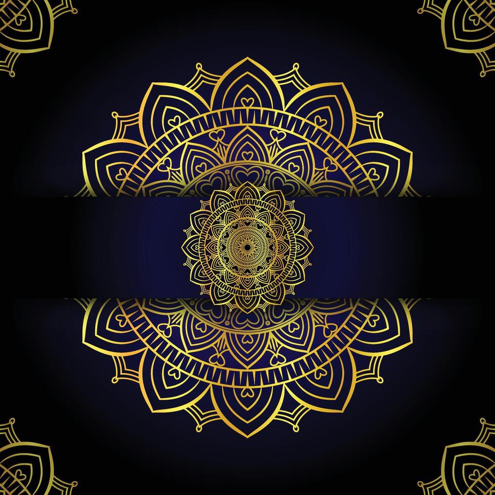 Ornamental Luxury mandala background with golden arabesque pattern vector illustration design.