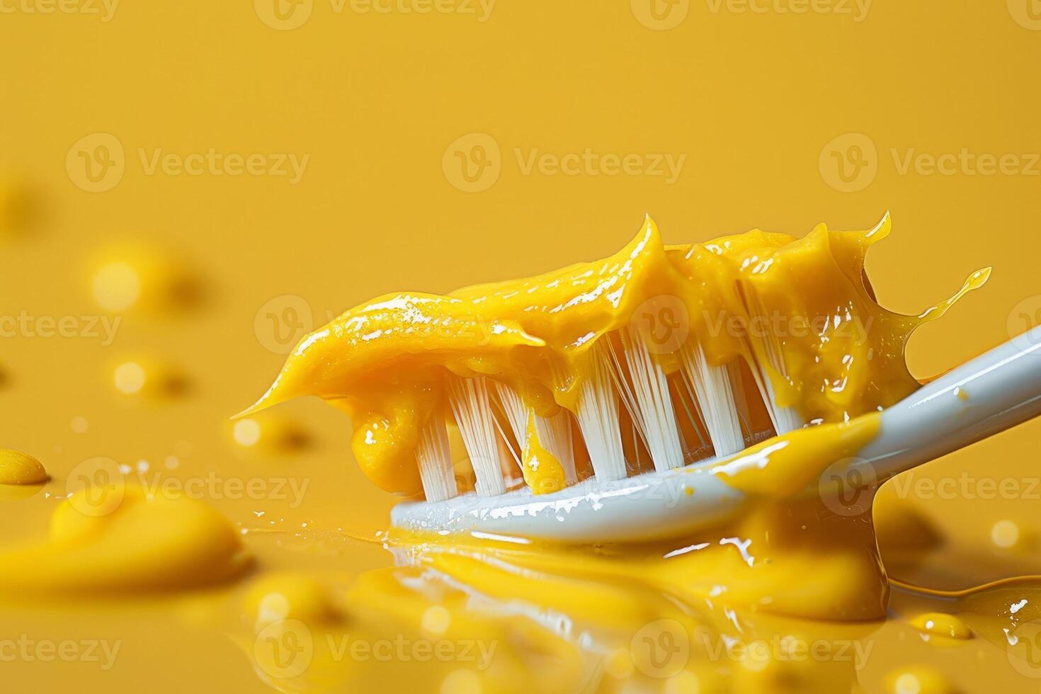 AI generated Spoof Mastery, Mustard-Filled Toothpaste for an April Fool's Day Laugh photo