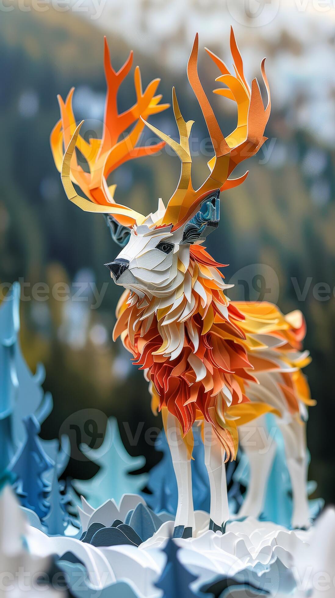 AI generated Creating Papercraft involves cutting, folding paper to