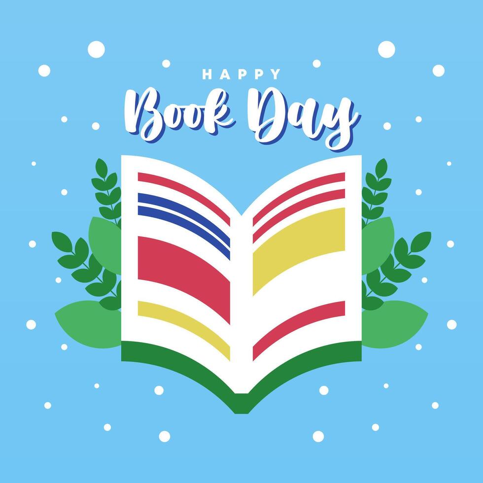 Happy World Book Day Illustration Background vector