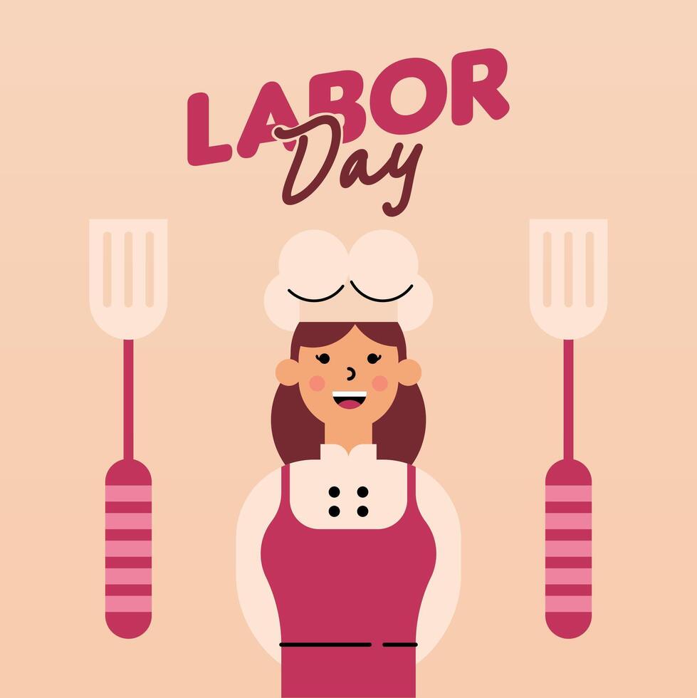 labor día ilustración con trabajador personaje plano diseño antecedentes vector