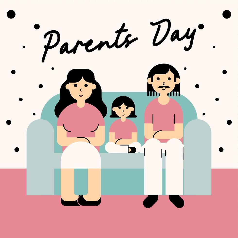 Happy Parent's Day Illustration Background vector