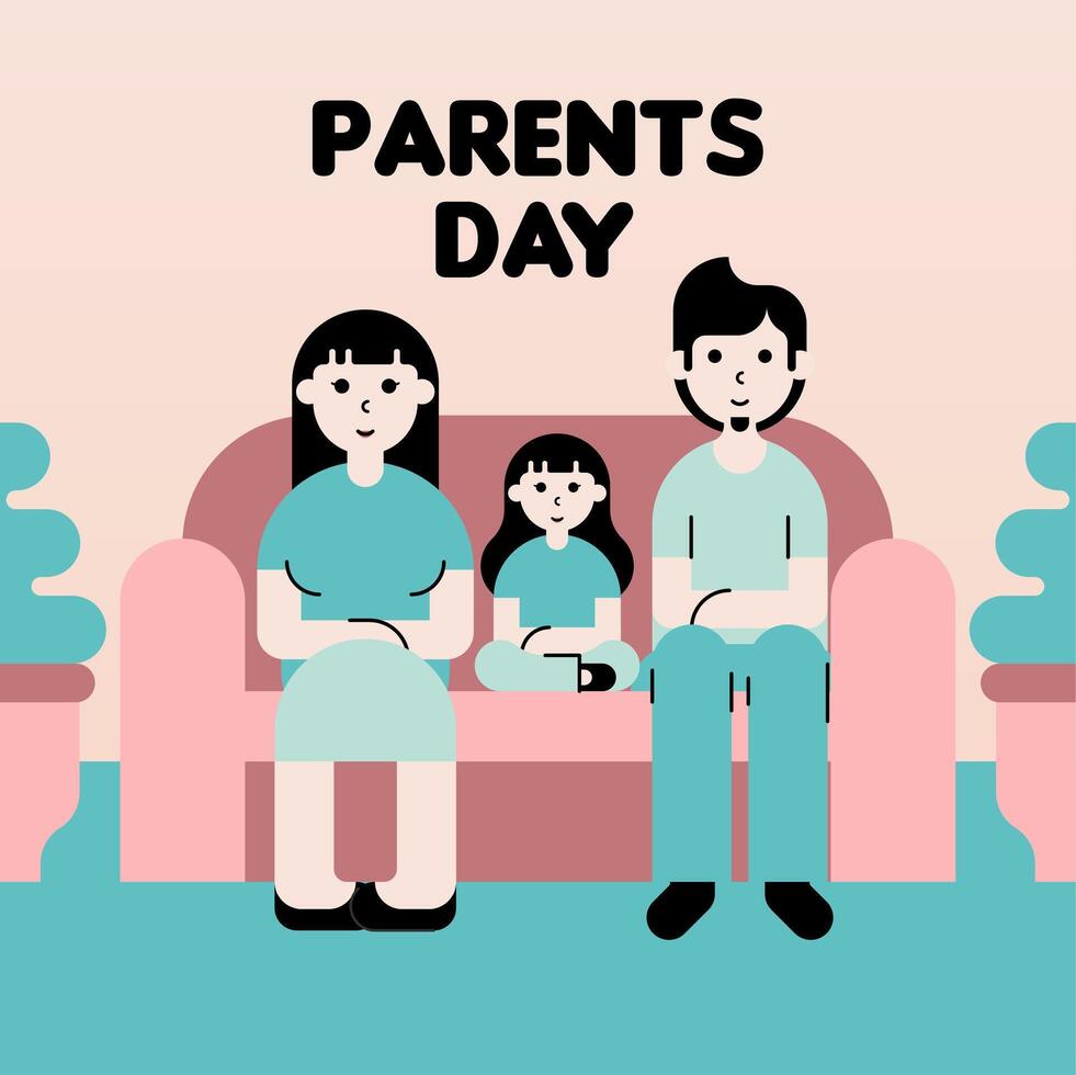 Happy Parent's Day Illustration Background vector