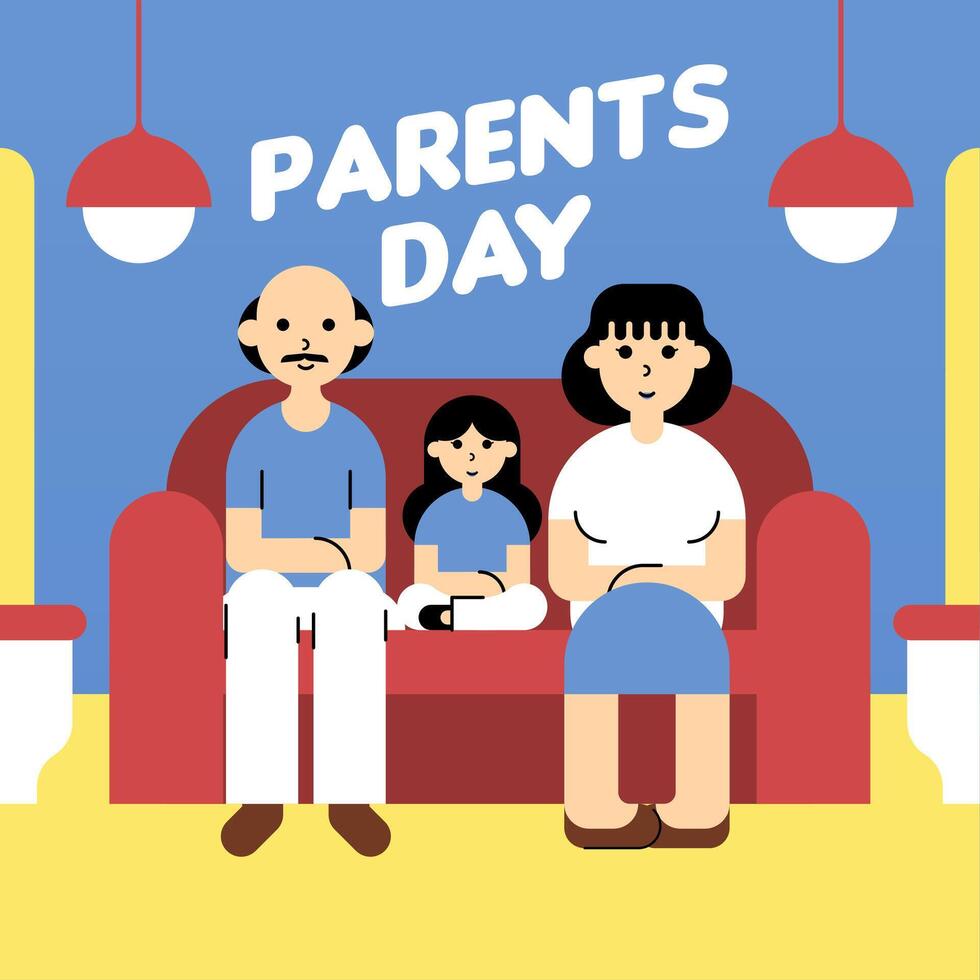 Happy Parent's Day Illustration Background vector