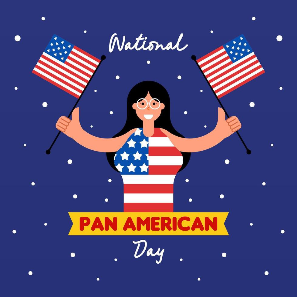 Pan American Day Illustration Background vector