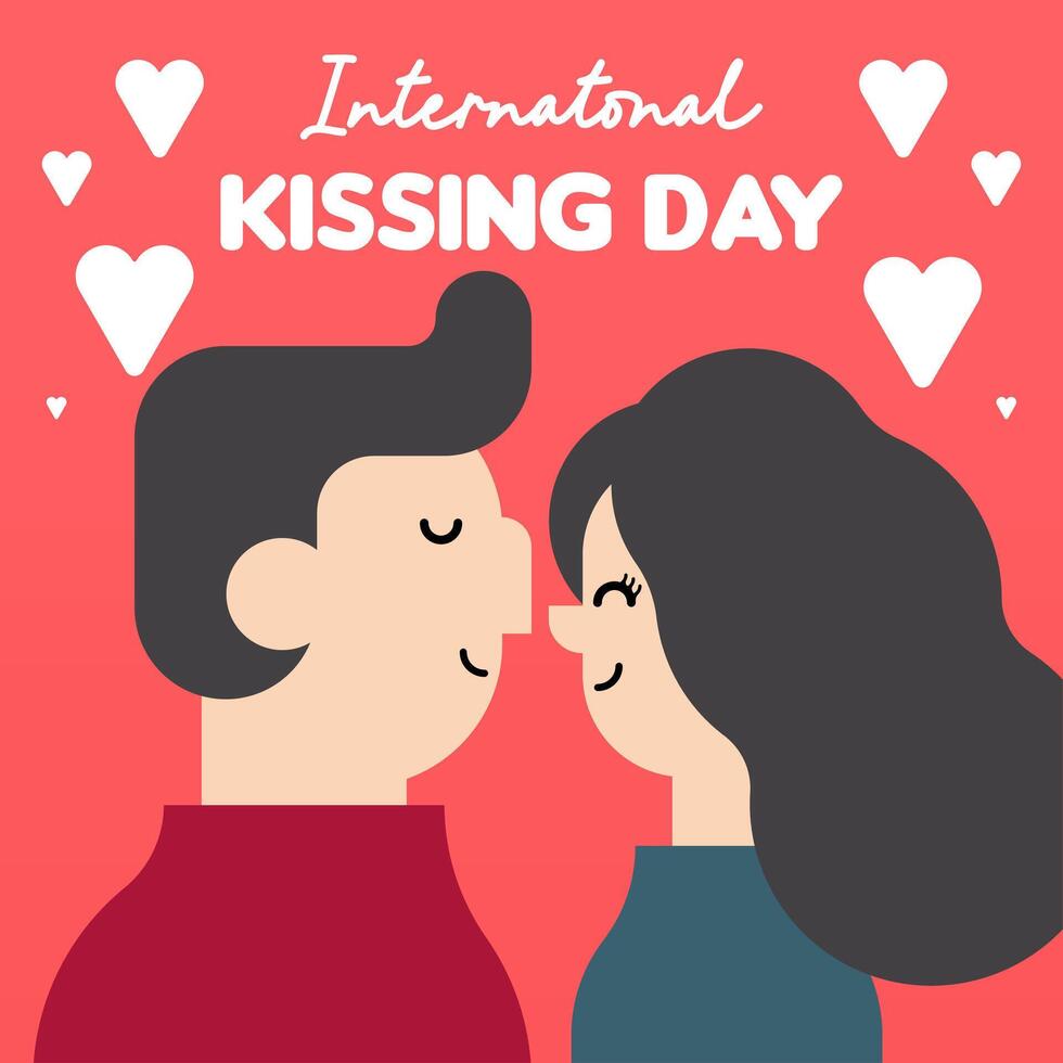 International Kissing Day Illustration Background vector