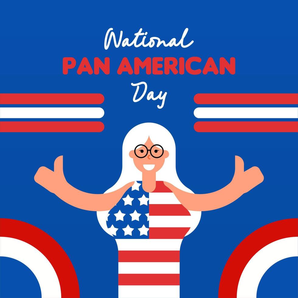 Pan American Day Illustration Background vector