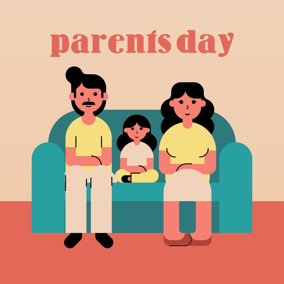 Happy Parent's Day Illustration Background vector