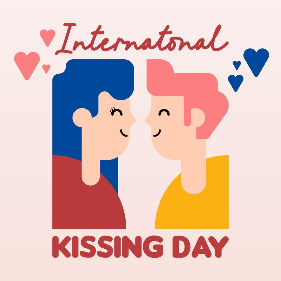 internacional besos día ilustración antecedentes vector