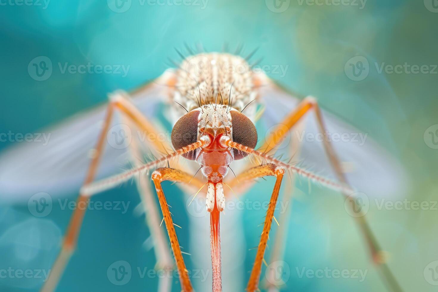 AI generated Generative AI, Close up photo of mosquito insect, macro photography, super detail