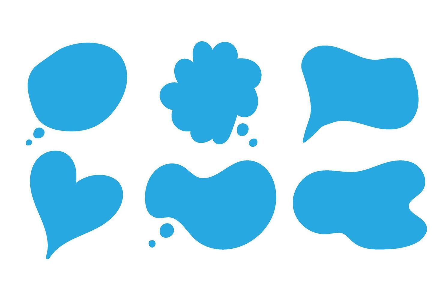 conjunto grande de burbujas de habla vacías. vector de nubes de chat en línea aislado sobre fondo blanco. elementos infográficos para su diseño. ilustración vectorial de stock