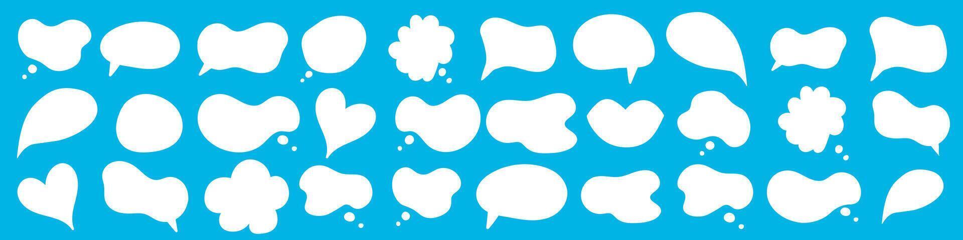 Empty speech bubble big set. Online chat clouds vector isolated on white background. Infographic elements for your design. Stock Vector Illustration