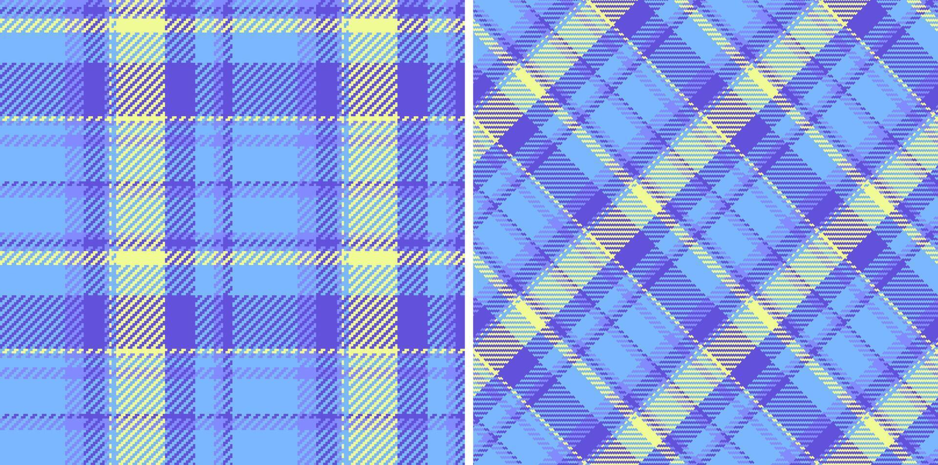 Tartan pattern background of plaid seamless texture with a fabric check textile vector. Set in happy colors for stylish poncho outfits. vector