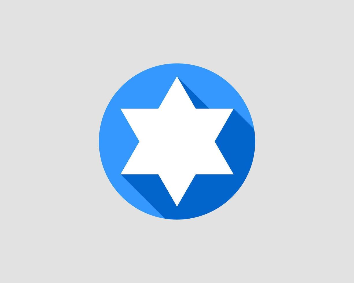 icono de la estrella judía de david. vector símbolo de estrellas de seis puntas.
