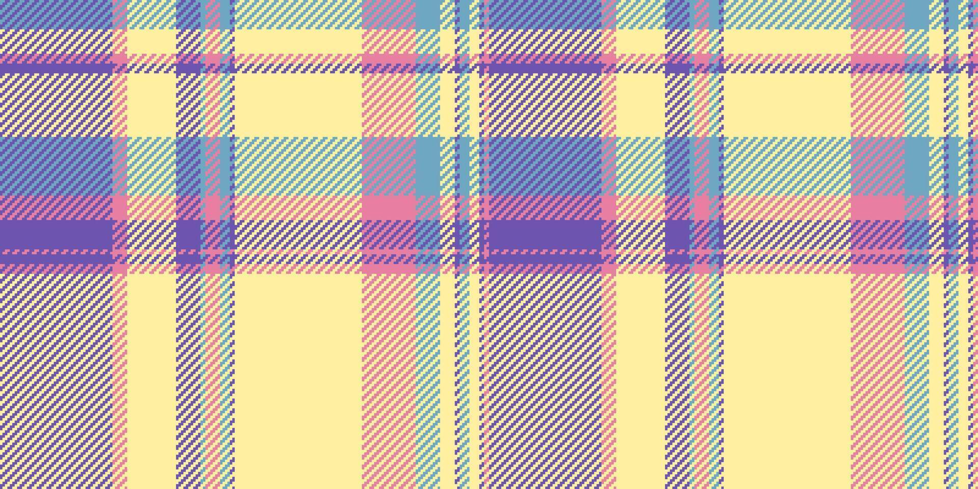 Dog tooth vector seamless background, crossed fabric texture check. Fit textile tartan plaid pattern in yellow and indigo colors.