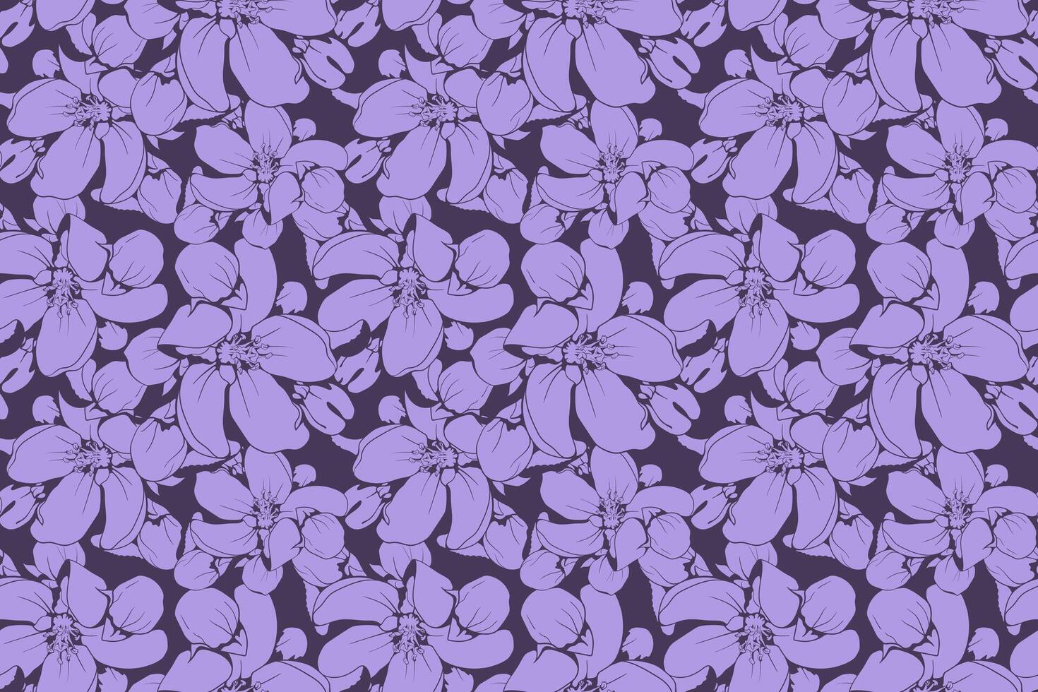 fondo de vector transparente de patrón floral. diseño de papel tapiz de follaje y flores de la naturaleza.