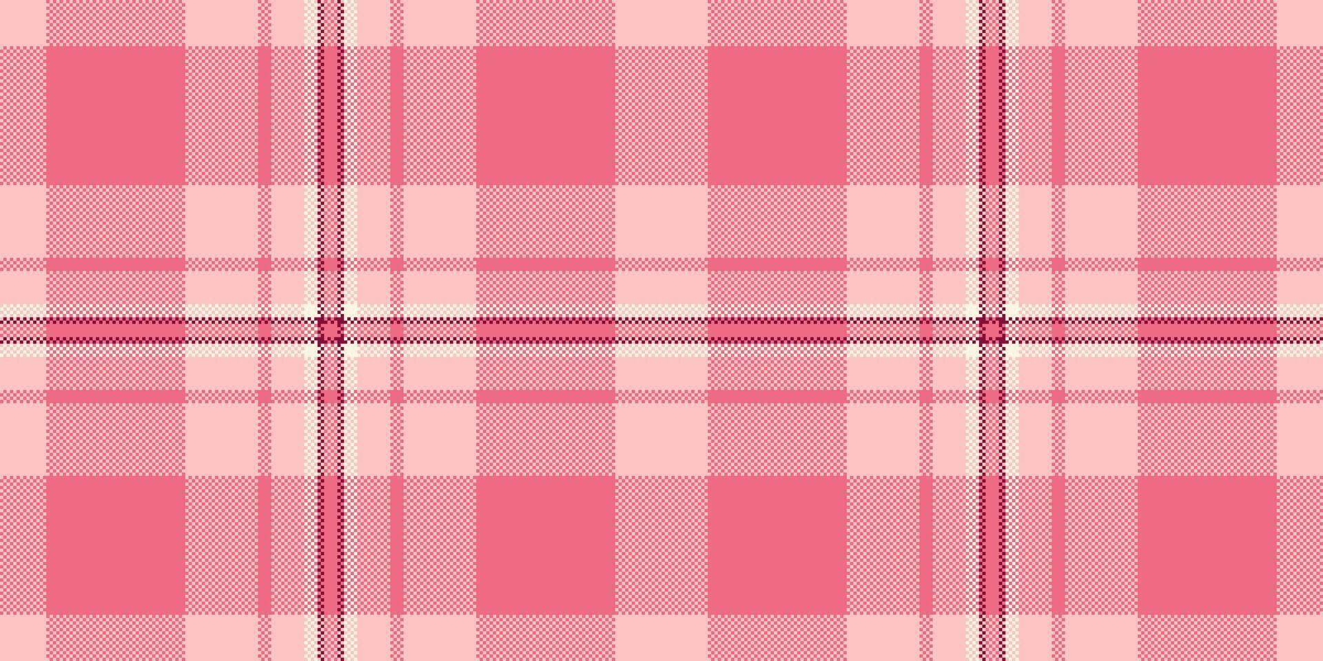 Tissue textile vector check, winter tartan texture plaid. Post background pattern fabric seamless in red and light colors.