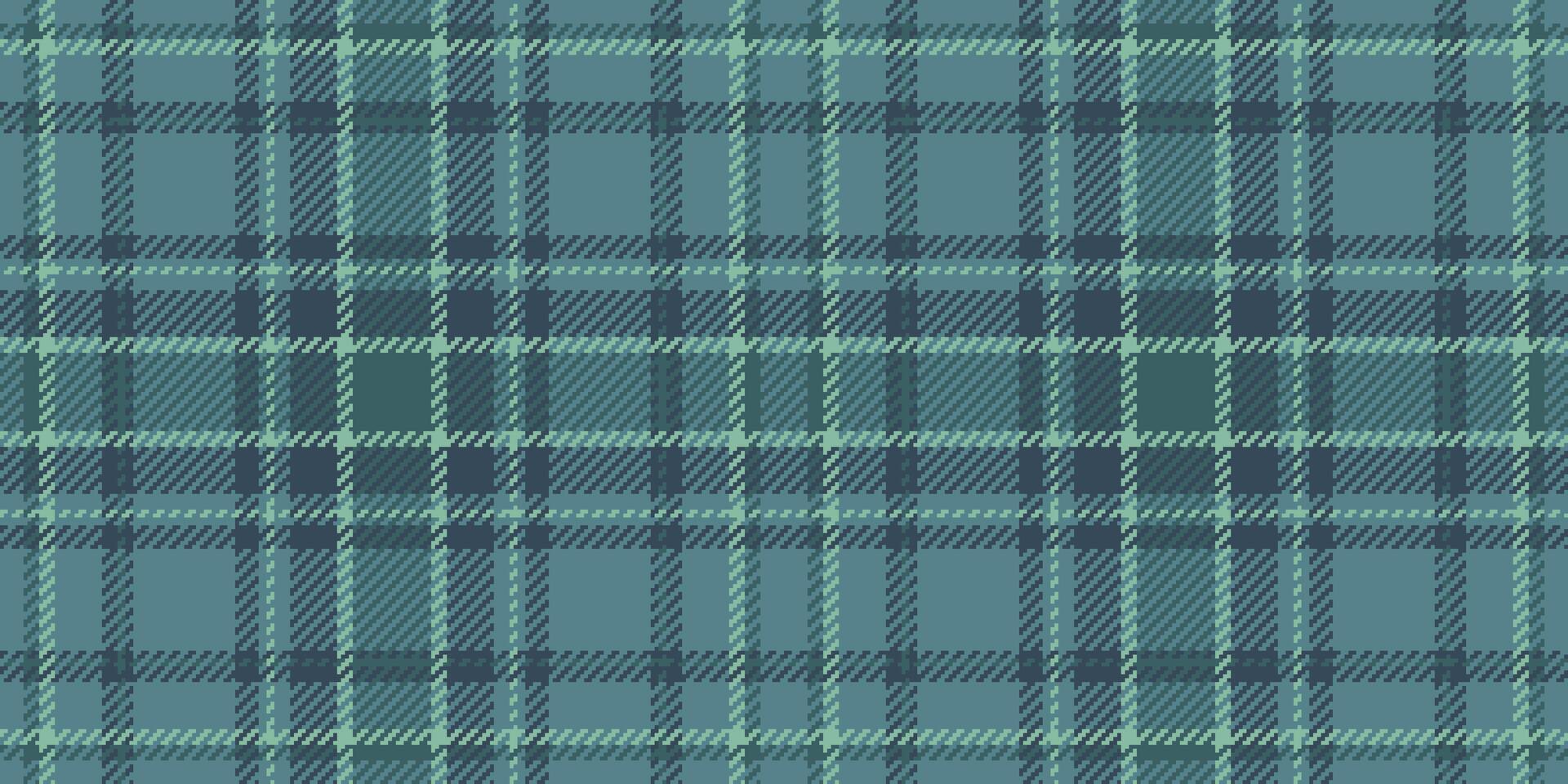 Warp seamless plaid check, scarf pattern background texture. Scratch textile vector fabric tartan in cyan and pastel colors.