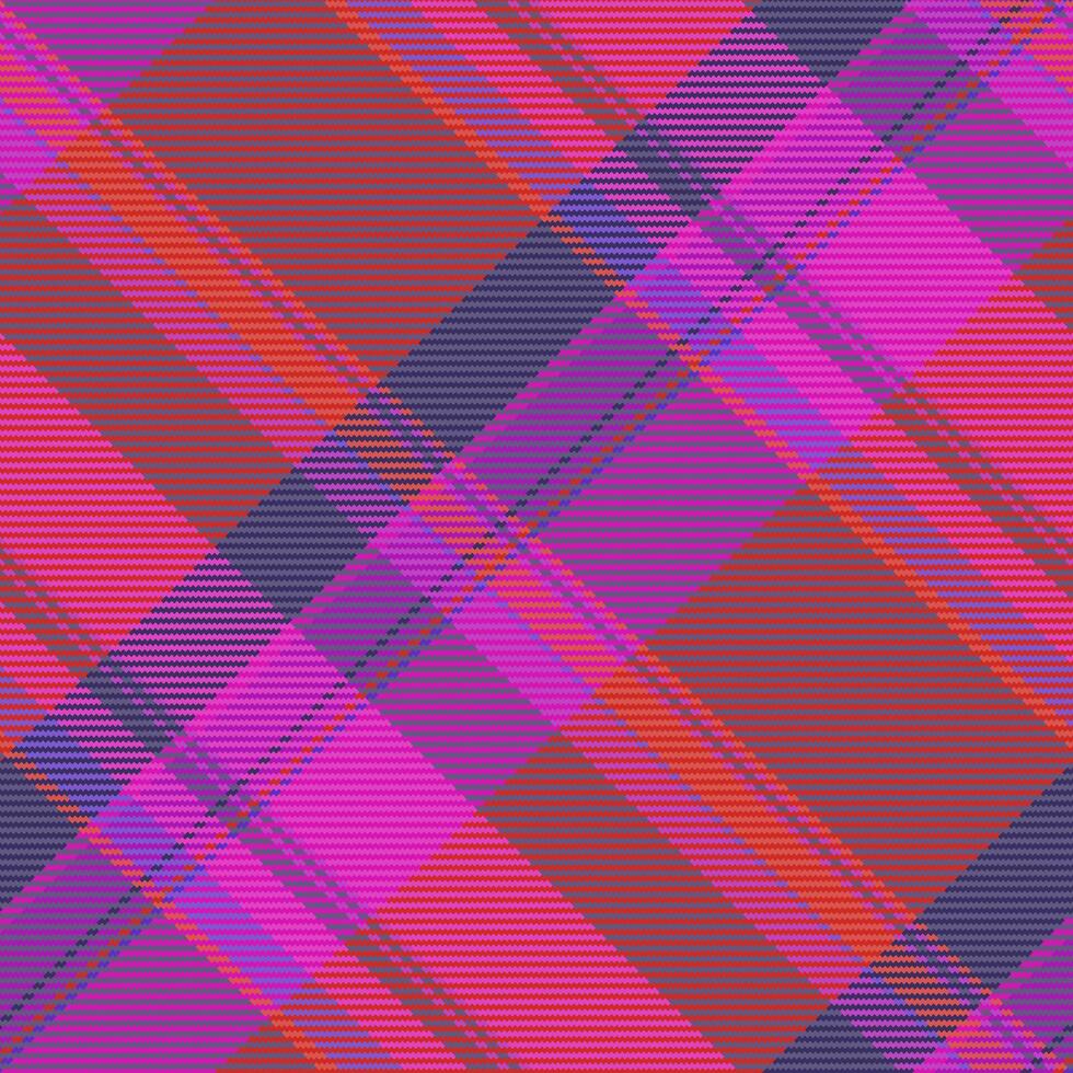 Trim tartan pattern plaid, gift texture fabric vector. Glen seamless check background textile in indigo and red colors. vector