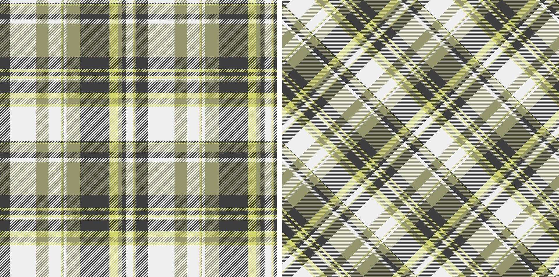 Background plaid seamless of pattern tartan fabric with a texture textile check vector. Set in retro colors for graphic design detailed editable swatch. vector