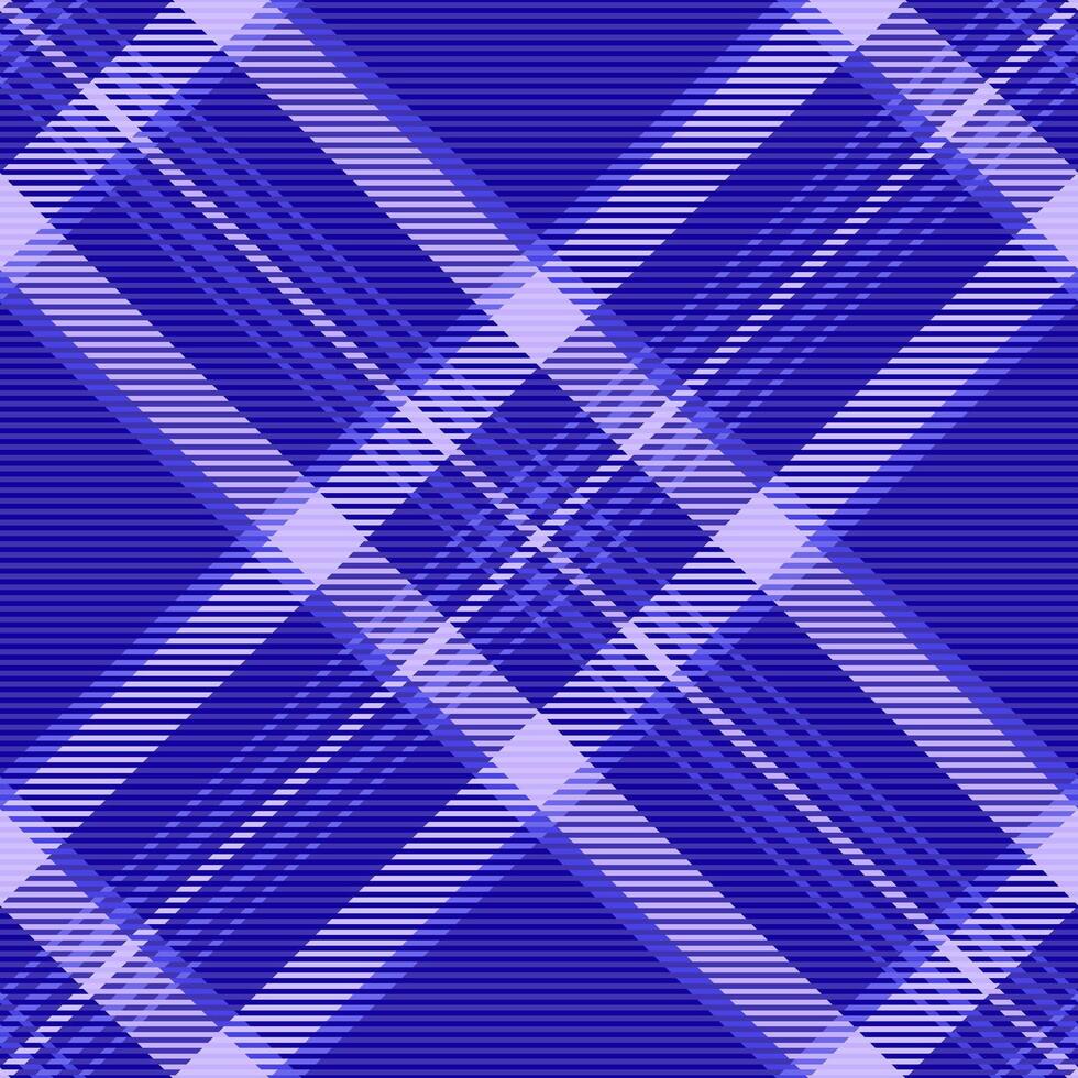 Luxury tartan texture textile, chic background pattern check. Damask plaid seamless vector fabric in indigo and light colors.