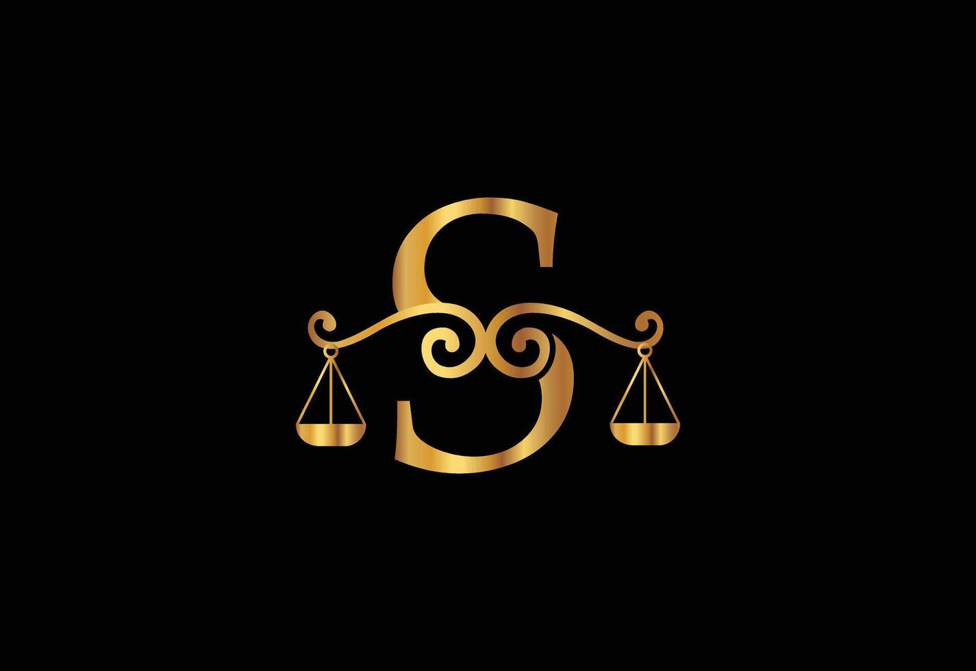 Low firm logo with latter S vector template, Justice logo, Equality, judgement logo vector illustration