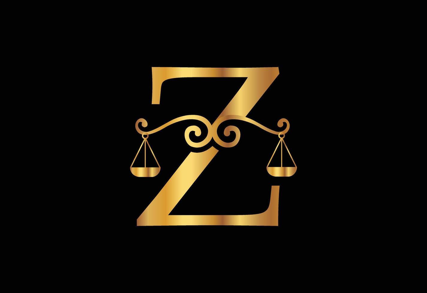 Low firm logo with latter Z vector template, Justice logo, Equality, judgement logo vector illustration