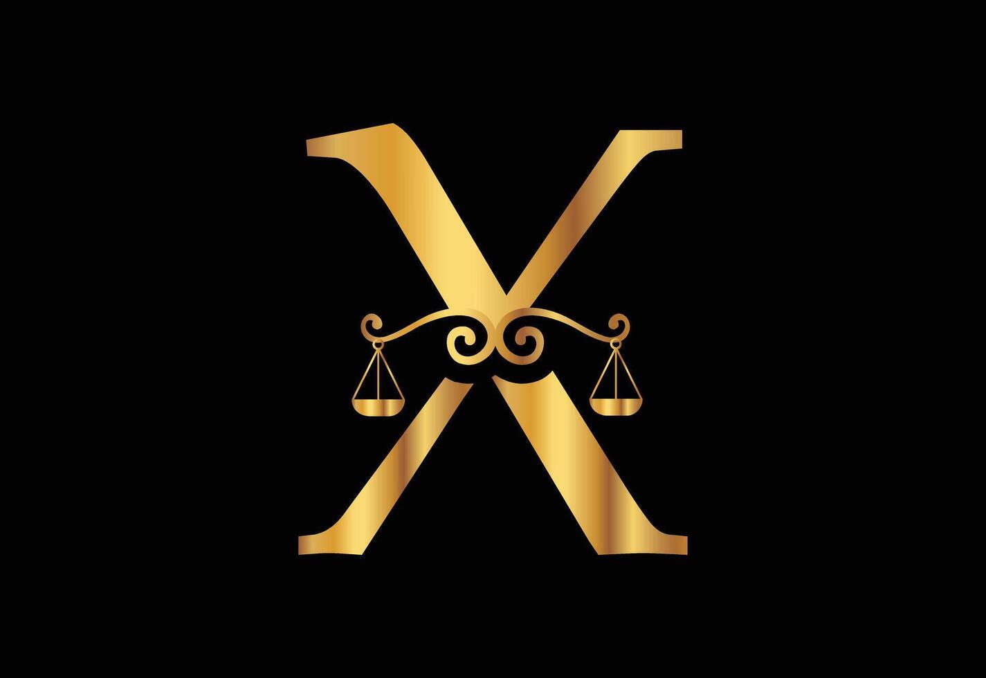 Low firm logo with latter X vector template, Justice logo, Equality, judgement logo vector illustration