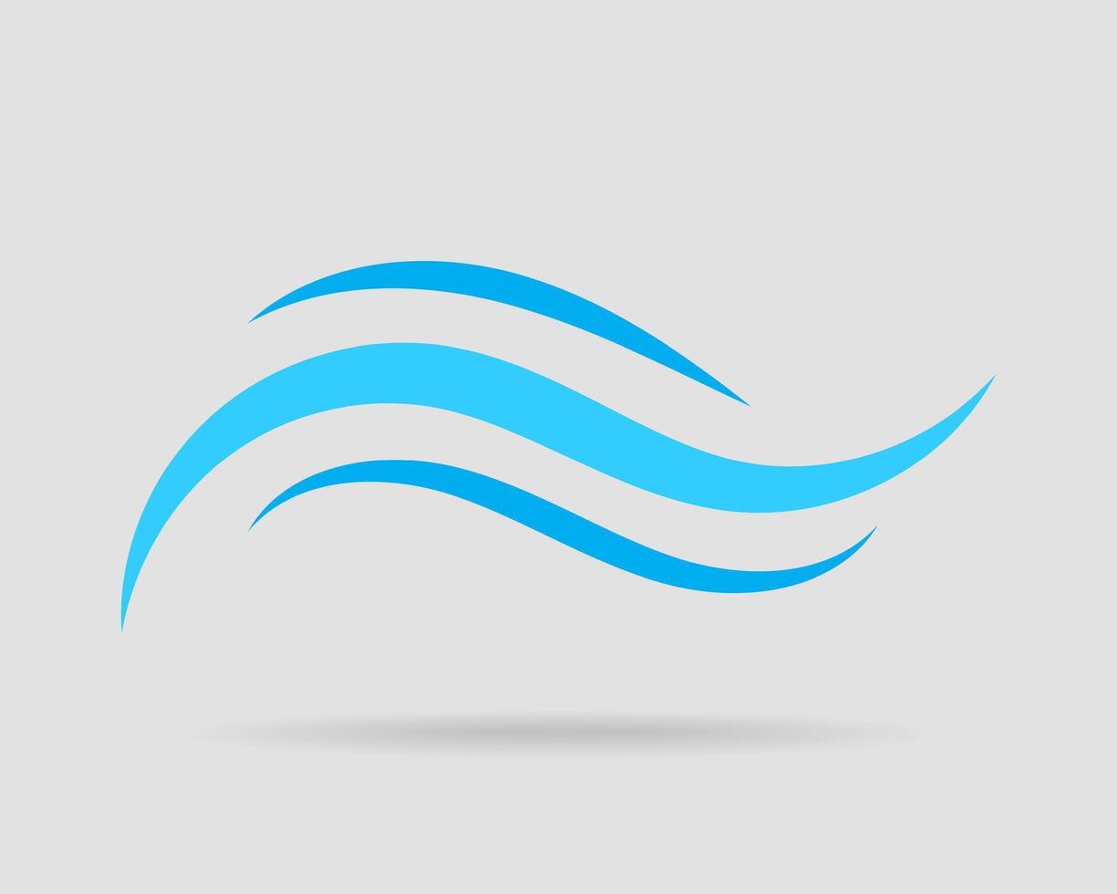 Waves vector design. Water wave icon. Wavy lines isolated.