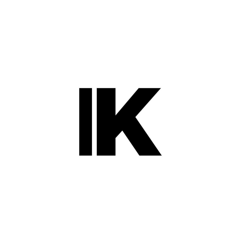 Letter I and K, IK logo design template. Minimal monogram initial based logotype. vector