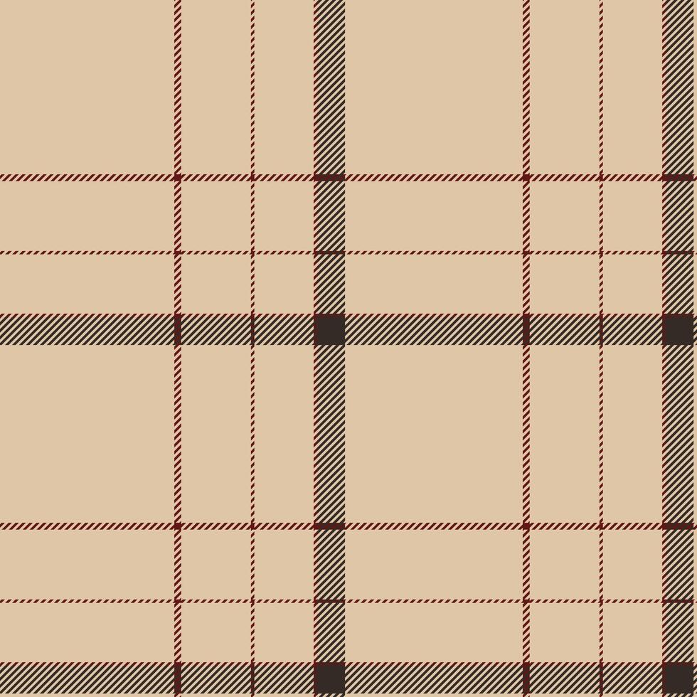 Plaid seamless pattern. Check fabric texture. Vector textile print.