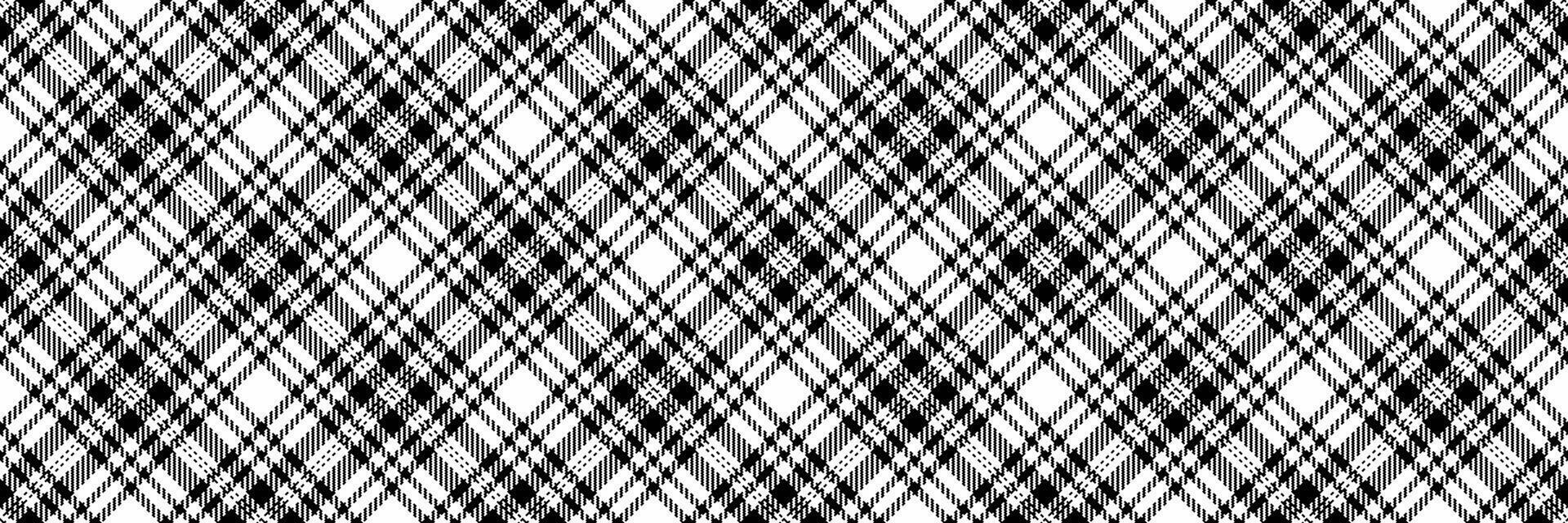 Scotland texture fabric textile, fold vector tartan background. Damask check pattern plaid seamless in white and black colors.