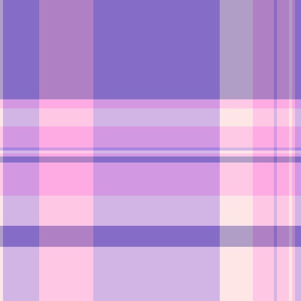 Minimal fabric background texture, deep tartan pattern seamless. Other plaid vector textile check in light and purple colors.