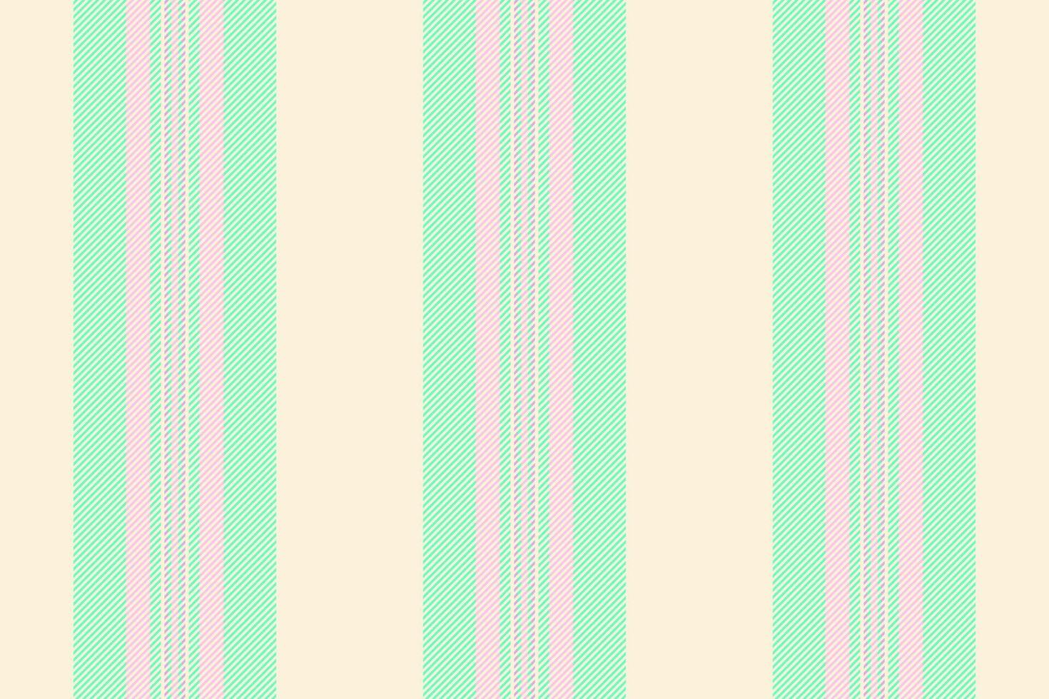 20s texture textile fabric, november seamless stripe pattern. Duvet background vector lines vertical in light and mint colors.