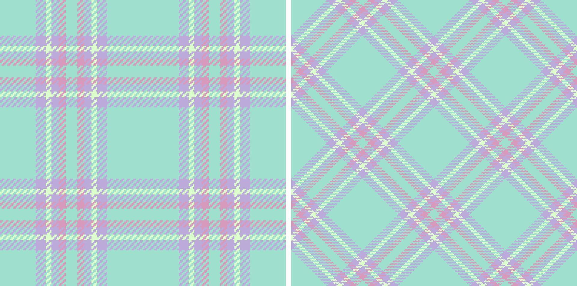 Pattern texture seamless of check background vector with a plaid fabric tartan textile.