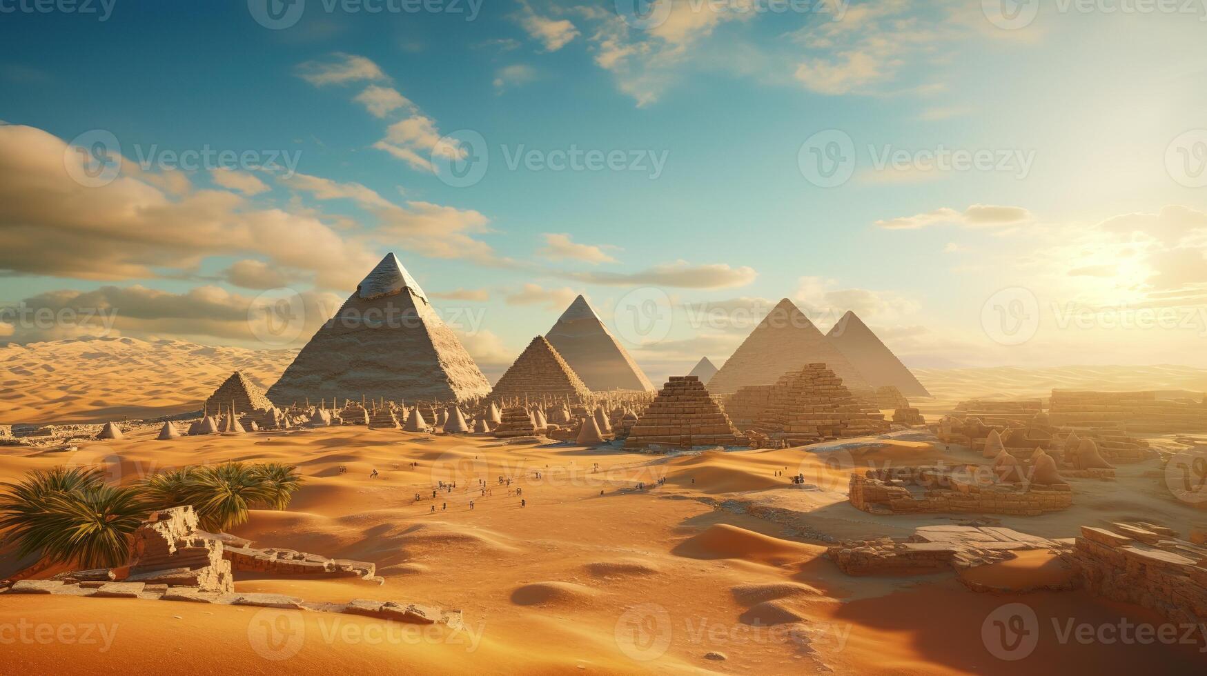 ai generado hermosa hd Egipto 4k antecedentes foto
