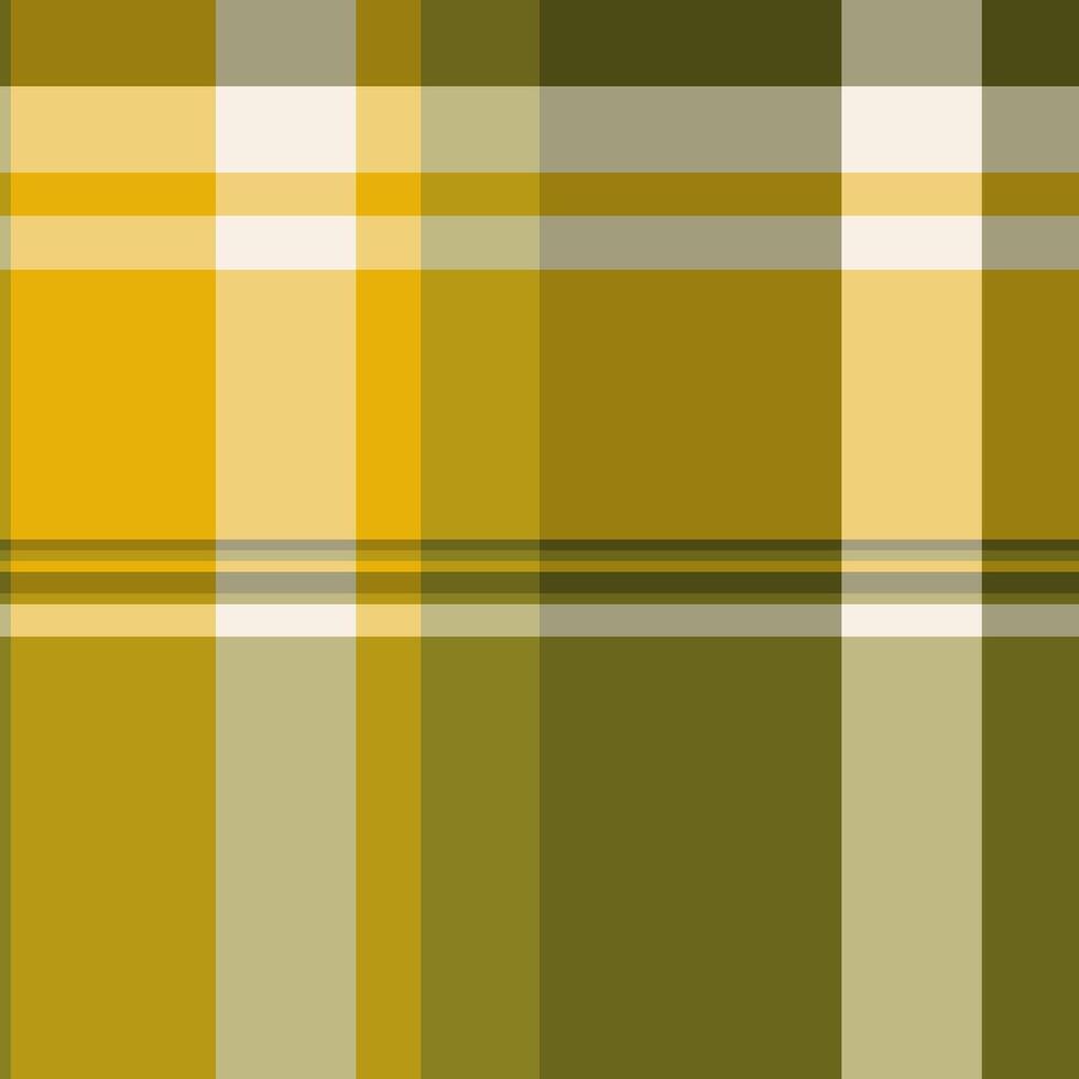 Setting texture vector fabric, shabby tartan pattern seamless. Halloween check textile background plaid in yellow and amber colors.