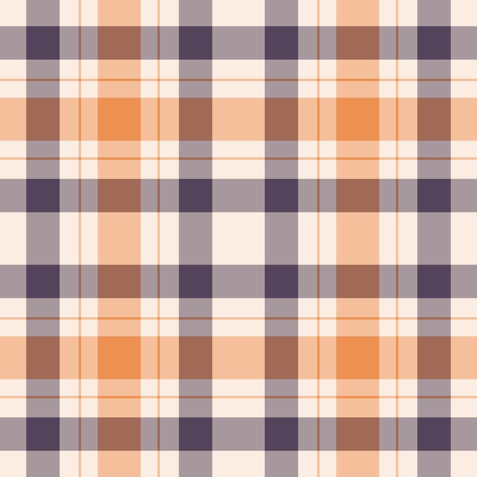 Creativity tartan vector texture, premium plaid seamless check. Layout background pattern fabric textile in orange and pastel colors.