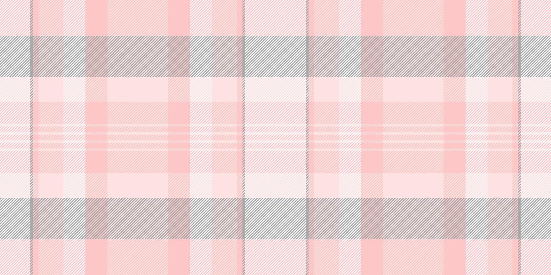 Vibrant background seamless tartan, beautiful plaid textile vector. Revival fabric check pattern texture in light and misty rose colors. vector